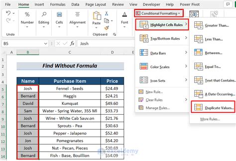 How To Find Repeated Cells In Excel 4 Easy Ways