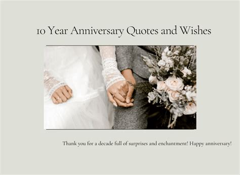 29 Best 10 Year Anniversary Quotes And Wishes For Husband And Wife