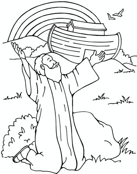 Creation, adam and eve, noah's ark, jesus loves me and more! Noah's Ark Coloring Sheet | Bible coloring pages, Bible ...