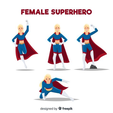 Female Superhero Vector At Collection Of Female