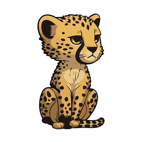 Cute Cheetah Cartoon Style 20902064 Vector Art At Vecteezy