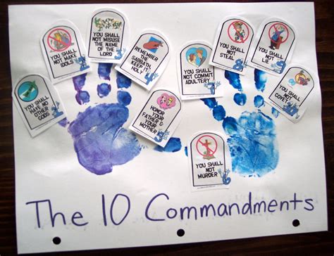 Crafts For The Ten Commandments
