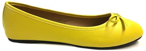 Shoes 18 Womens Ballerina Ballet Flats Shoe 8500 Canary Yellow 9