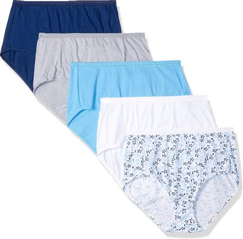 Hanes Damen Ultimate Womens Cotton Comfort Ultra Soft Brief Unterhose 5er Pack Amazonde