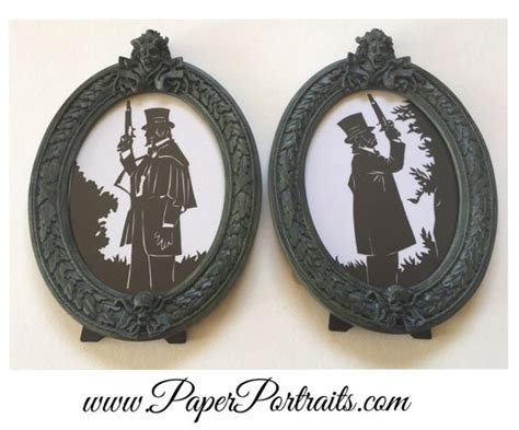 Items Similar To Haunted Mansion Dueling Portraits Inspired Silhouette