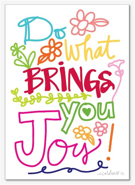 Items Similar To Do What Brings You Joy Inspirational 11 X 14 Print