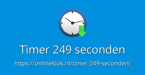 There are 0.001 seconds in a millisecond. Timer 249 seconden - Online Timer