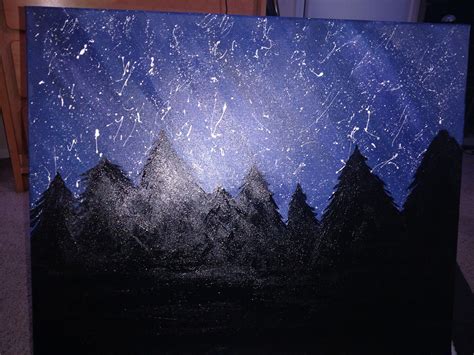 Galaxy Forest Painting 😍 Forest Painting Diy And Crafts Galaxy