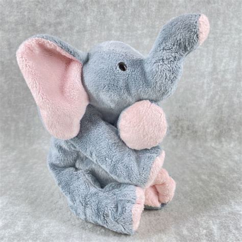 Ty Pluffies Winks Gray Elephant Plush Plastic Eyes Stuffed Animal 2011
