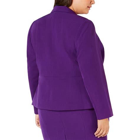 Kasper Womens Purple Suit Separates One Button Blazer Jacket Plus 14w