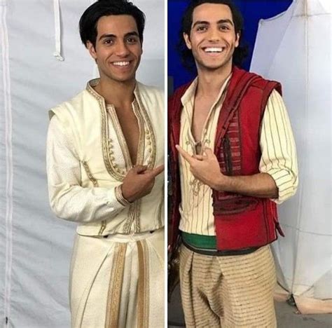 Mena Massoud In His Aladdin And Prince Ali Costumes From Disneys Live Action Movie Aladdin