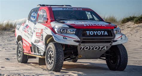 Toyota Enters 2019 Dakar With Three Bespoke Hilux Pickup Trucks Carscoops