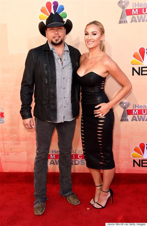 jason aldean and brittany kerr make debut as married couple at