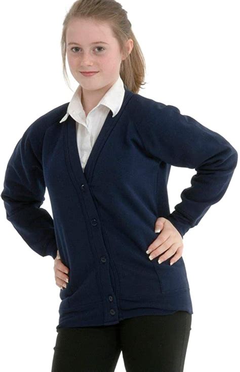 Miss Chief Girls School Cardigan Fleece Sweatshirt Uniform Schoolwear