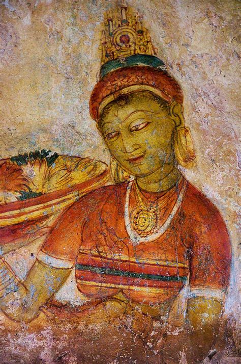 Apsara With Flowers Sigiriya Cave Painting Photograph By Jenny Rainbow