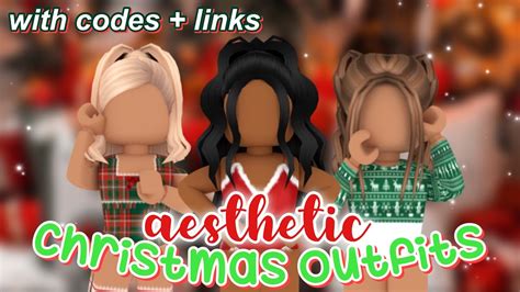Aesthetic Roblox Christmas Outfits With Codes Links Youtube