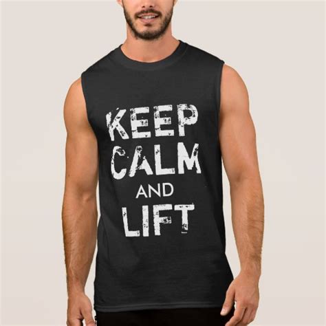 Gym Bodybuilding Keep Calm And Lift Dark T Shirt