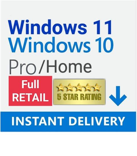 Retail Microsoft Windows 10 Prohome Windows 11 Prohome Product Key