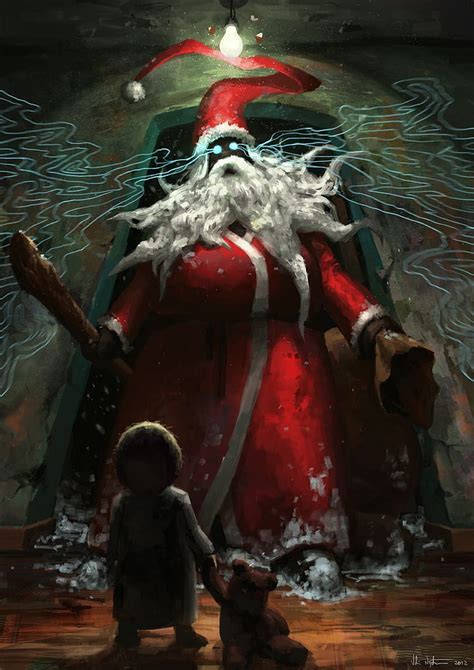 Evil Santa Claus Fantasy Art Art Christmas Art Hd Phone Wallpaper