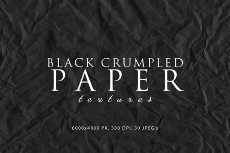 Black Crumpled Paper Textures By Artistmef Thehungryjpeg