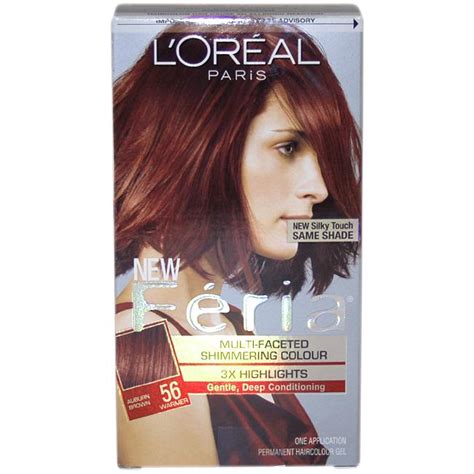 Red hair may be bold, but auburn is its rich, super flattering cousin. L'Oreal Feria Multi-faceted #56 Auburn Brown Hair Color ...