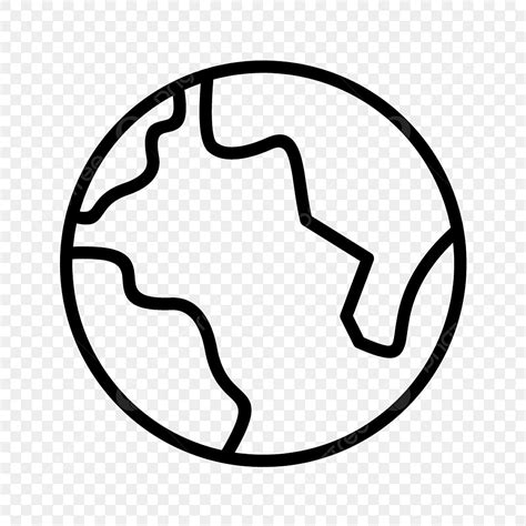 Globe Line Black Icon Globe Global World Png And Vector With