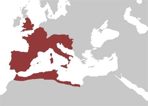 The Western Roman Empire At Its Greatest Extent Cca Ad 395 Roman