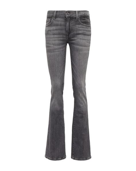 7 For All Mankind Mid Rise Bootcut Jeans In Gray Lyst