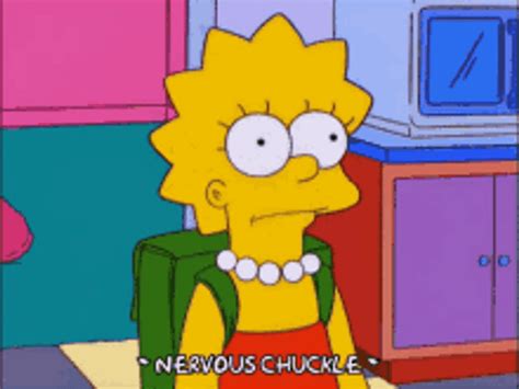 Lisa Simpson Awkward Face Nervous Chuckle GIF GIFDB Com