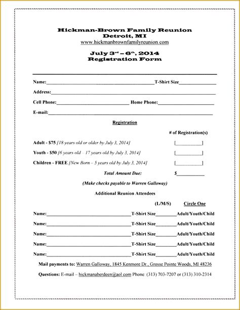 program registration form template fabtemplatez