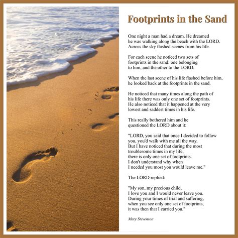 Footprints Poem Free Printable Printable Form Templates And Letter