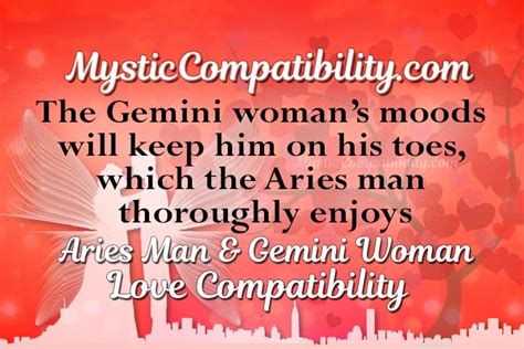 Aries Man Gemini Woman Compatibility Mystic Compatibility
