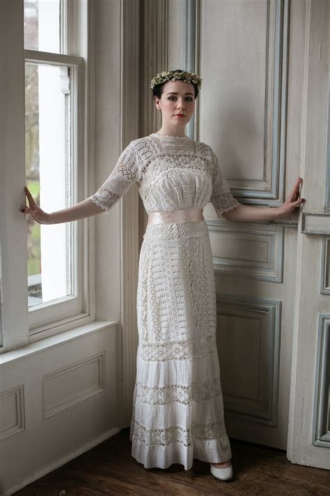 Martina In Vintage Lace Wedding Dress And Traditional Swedish Bridal