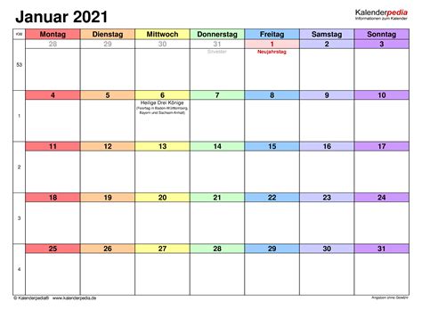 Kalender 2021 A4 Zum Ausdrucken Feriendichte Kalender 2021 Die