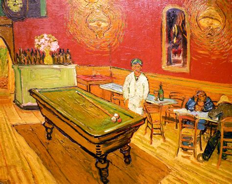 Van Goghs Night Café Detail With Pool Table Vincent Van Flickr
