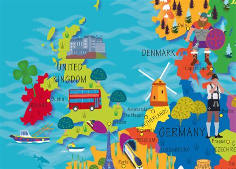 Childrens Europe Picture Map Cosmographics Ltd