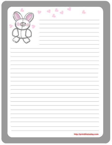 Free Printable Easter Stationery Easter Printables Free Easter Bunny