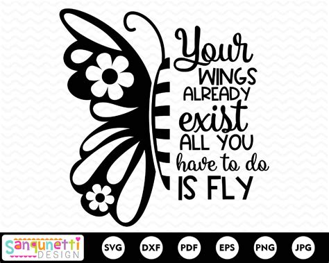Butterfly Quote Svg 576 Svg File For Cricut Free Svg Sample Image