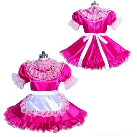 girl sexy sissy maid satin lockable dress cosplay costume tailor made 69 99 picclick