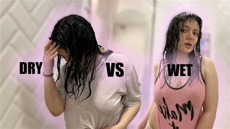 Dry Vs Wet Try On Haul See Through Try On Haul Shower With Me YouTube