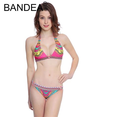 Bandea Bikinis Women 2017 Bikini Set Summer Hot New Sexy Low Waist Swimwear Women Print Swimsuit