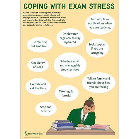 Coping With Exam Stress Poster Pshe School Education Chart