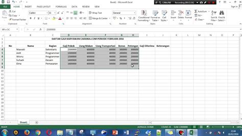 Namun dengan pengetahuan di atas setidaknya anda bisa mengoreksi. slip gaji excel - wood scribd indo