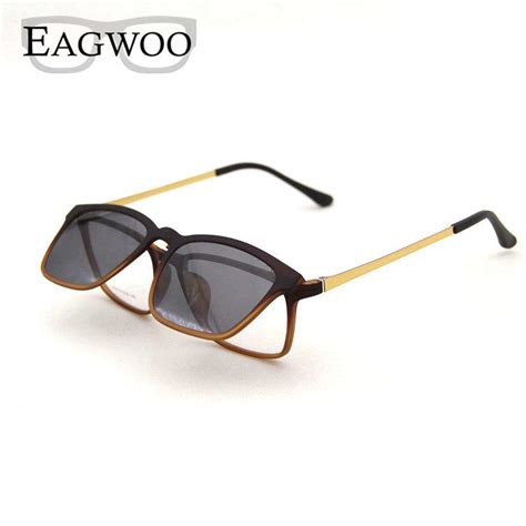 Buy Eagwoo Magnet Eyeglasses Full Rim Optical Frame Prescription Spectacle Sunglasses Anti Glare