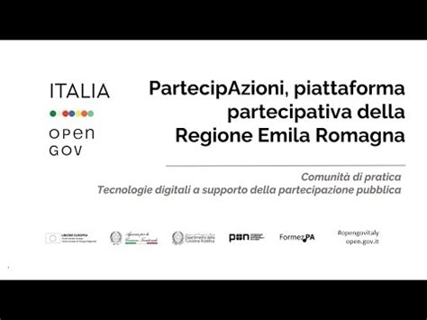 PartecipAzioni Piattaforma Partecipativa Della Regione Emila Romagna