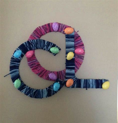 Cardboard Yarn Covered Letters For Kids Yarn Covered Letters Crafts