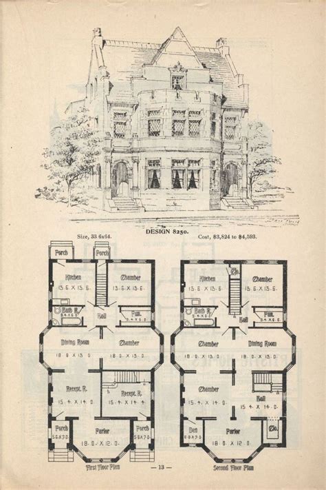 Two story duplex | Victorian house plans, Vintage house ...