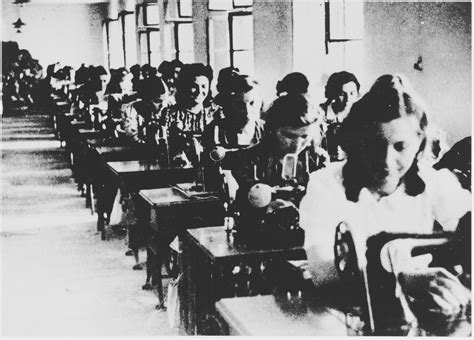 Female Prisoners Labor In A Sewing Workshop In The Jasenovac Iii
