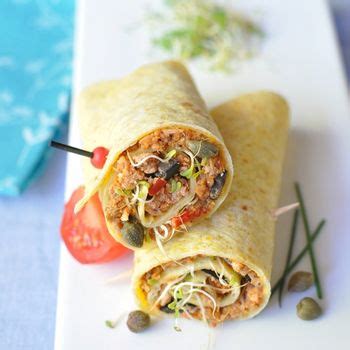 Recette wraps au thon et légumes du soleil aux câpres