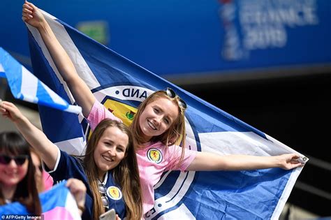 The earliest games of international football were between england and scotland. Fans in Nice for England v Scotland Women's football World ...
